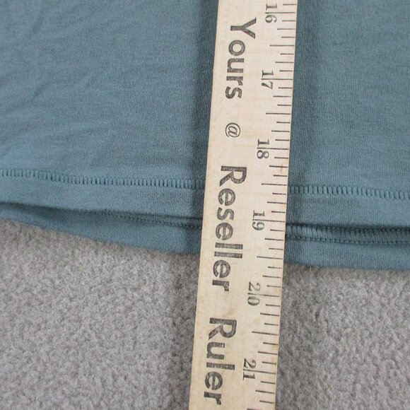 SKIMS Cotton Jersey Long Sleeve T Shirt Womens Small Kyanite Crewneck Stretch - Picture 7 of 10